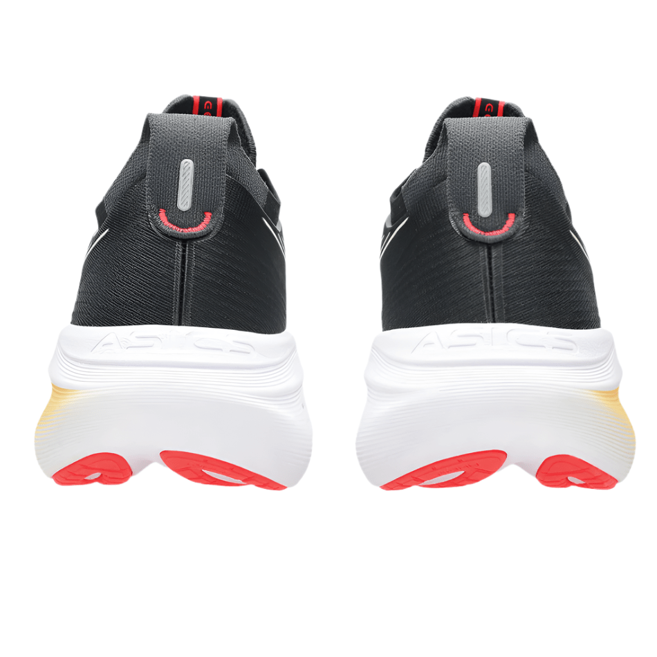 ASICS Shoes ASICS Men's GEL-NIMBUS 27 Running Shoes in Black/Yellow/Red AW25 - Up and Running