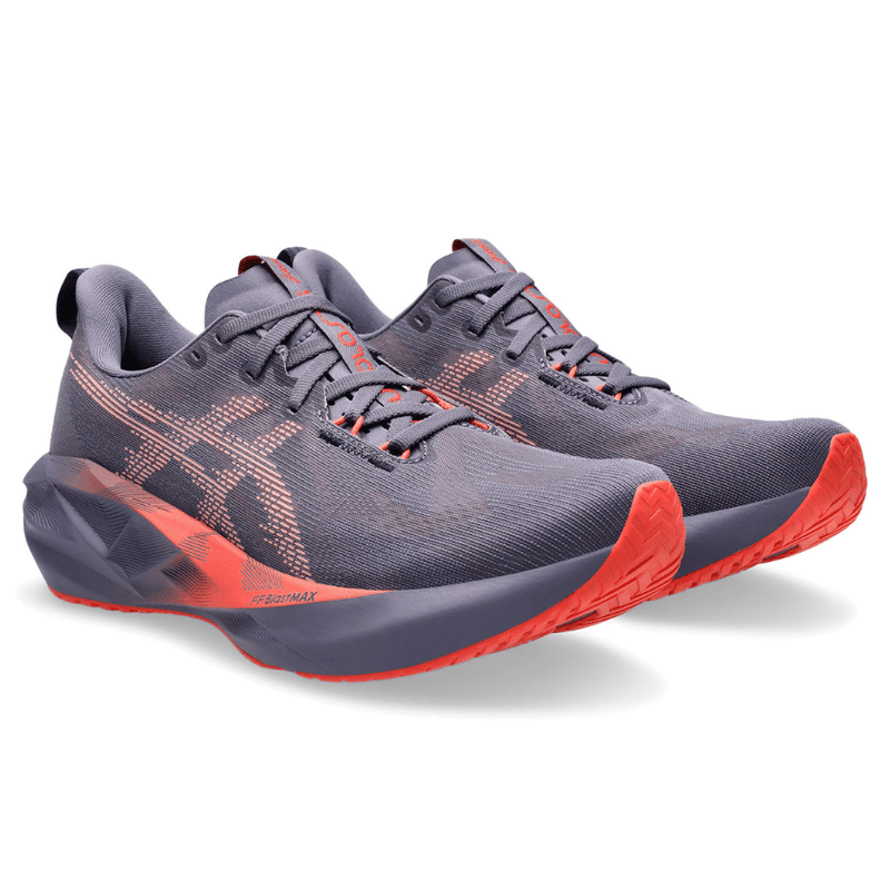 Asics Shoes Asics Men's Novablast 5 Running Shoes in Greyish Purple/Coral Reef SS25 - Up and Running