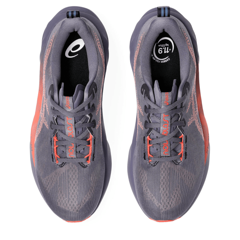 Asics Shoes Asics Men's Novablast 5 Running Shoes in Greyish Purple/Coral Reef SS25 - Up and Running