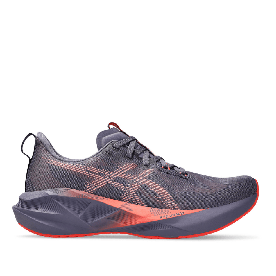 Asics Shoes Asics Men's Novablast 5 Running Shoes in Greyish Purple/Coral Reef SS25 - Up and Running