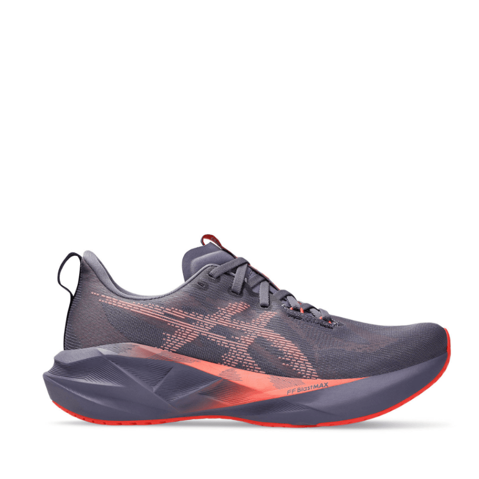 Asics Shoes Asics Men's Novablast 5 Running Shoes in Greyish Purple/Coral Reef SS25 - Up and Running