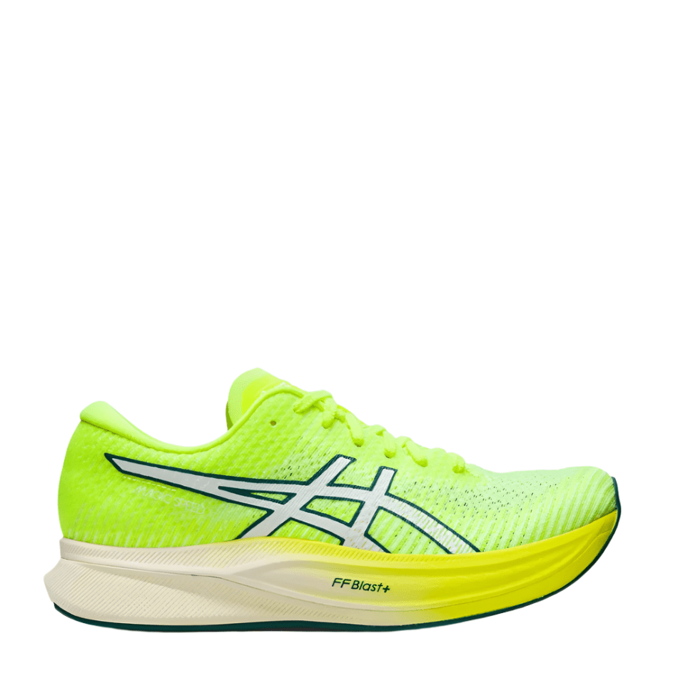 ASICS Shoes 4.5 Asics Women's Magic Speed 2 Running Shoes in Yellow/White SS23 - Up and Running