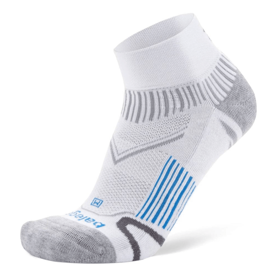 Balega Accessories Balega Unisex Enduro Qtr White/Grey/Blue - Up and Running