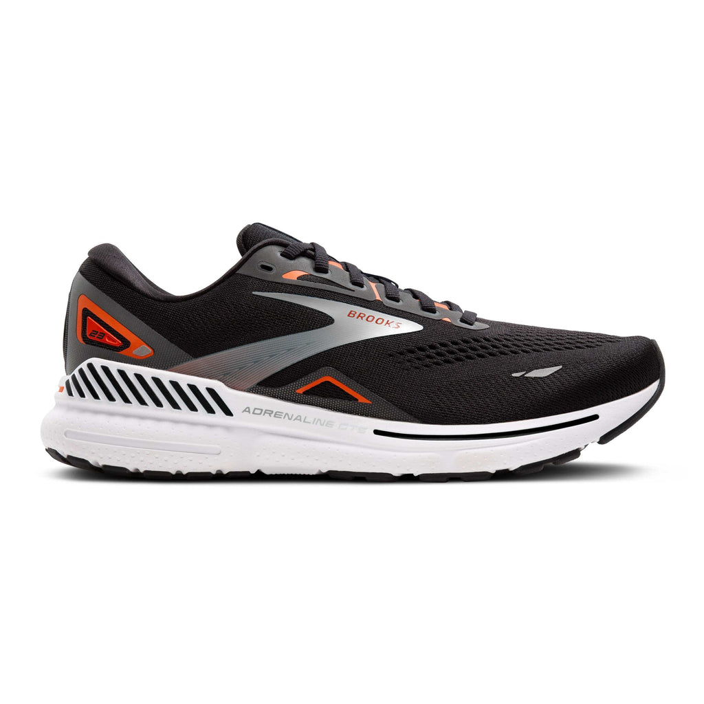 Brooks Footwear Brooks Adrenaline GTS 23 Men's Running Shoes AW24 Black/Mandarin Red/Blue - Up and Running