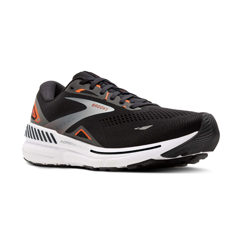 Brooks Footwear Brooks Adrenaline GTS 23 Men's Running Shoes AW24 Black/Mandarin Red/Blue - Up and Running