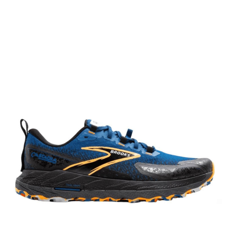 Brooks Shoes Brooks Cascadia 18 Men's Running Shoes AW24 Blue Sapphire/Black/Orange - Up and Running