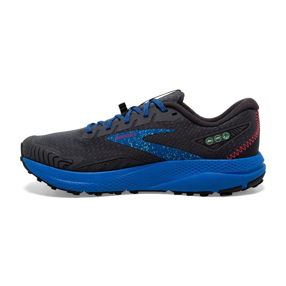 Brooks Footwear Brooks Divide 4 Men's Trail Shoes SS24 Ebony/Black/Victoria Blue - Up and Running