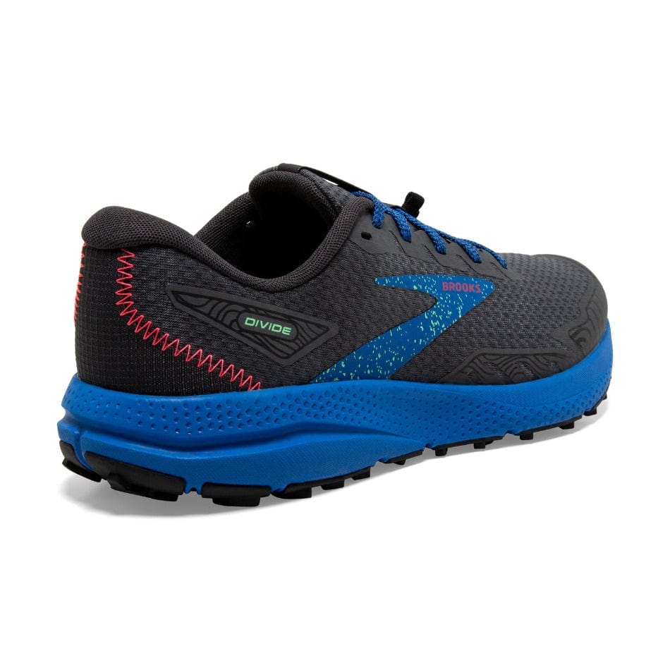 Brooks Footwear Brooks Divide 4 Men's Trail Shoes SS24 Ebony/Black/Victoria Blue - Up and Running