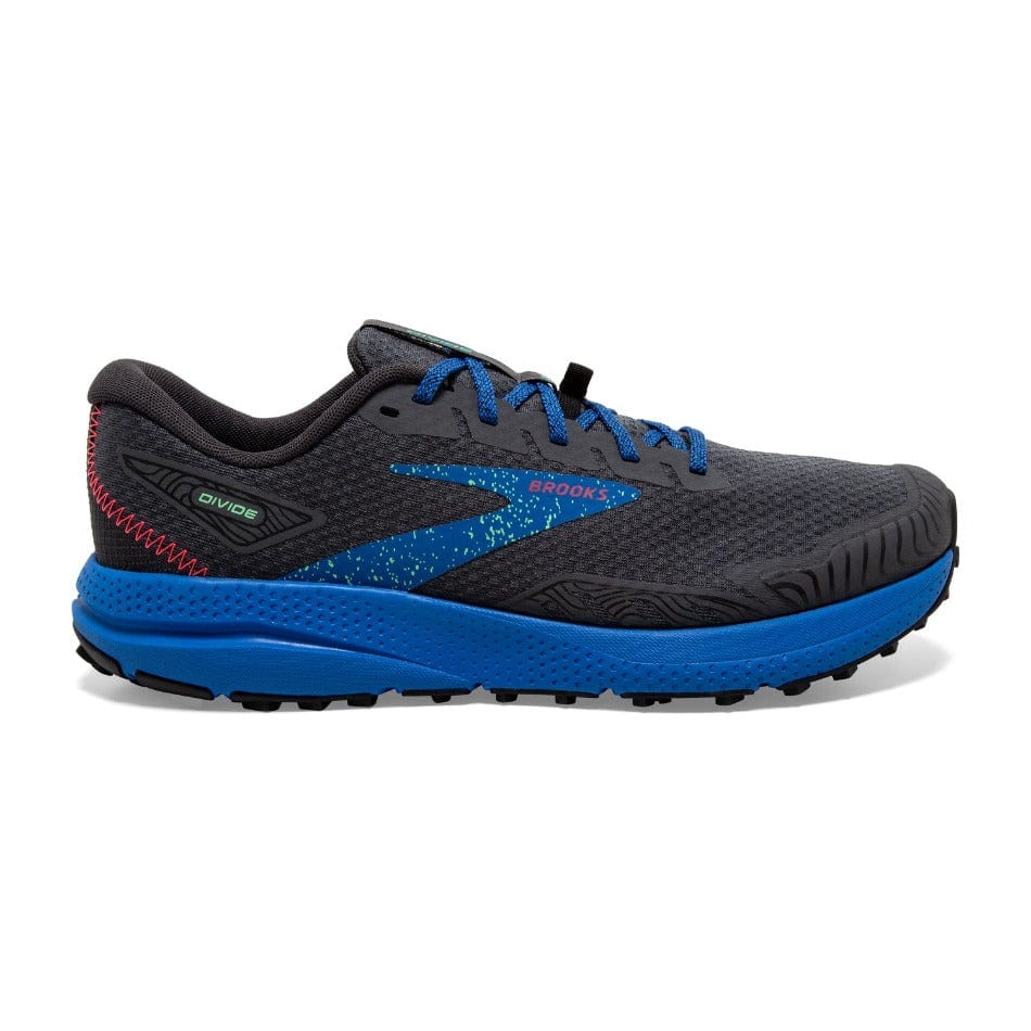 Brooks Footwear Brooks Divide 4 Men's Trail Shoes SS24 Ebony/Black/Victoria Blue - Up and Running