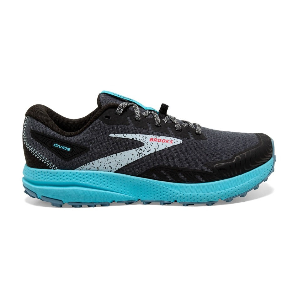 Brooks Footwear Brooks Divide 4 Women's Trail Shoes SS24 Black/Ebony/Bluefish - Up and Running