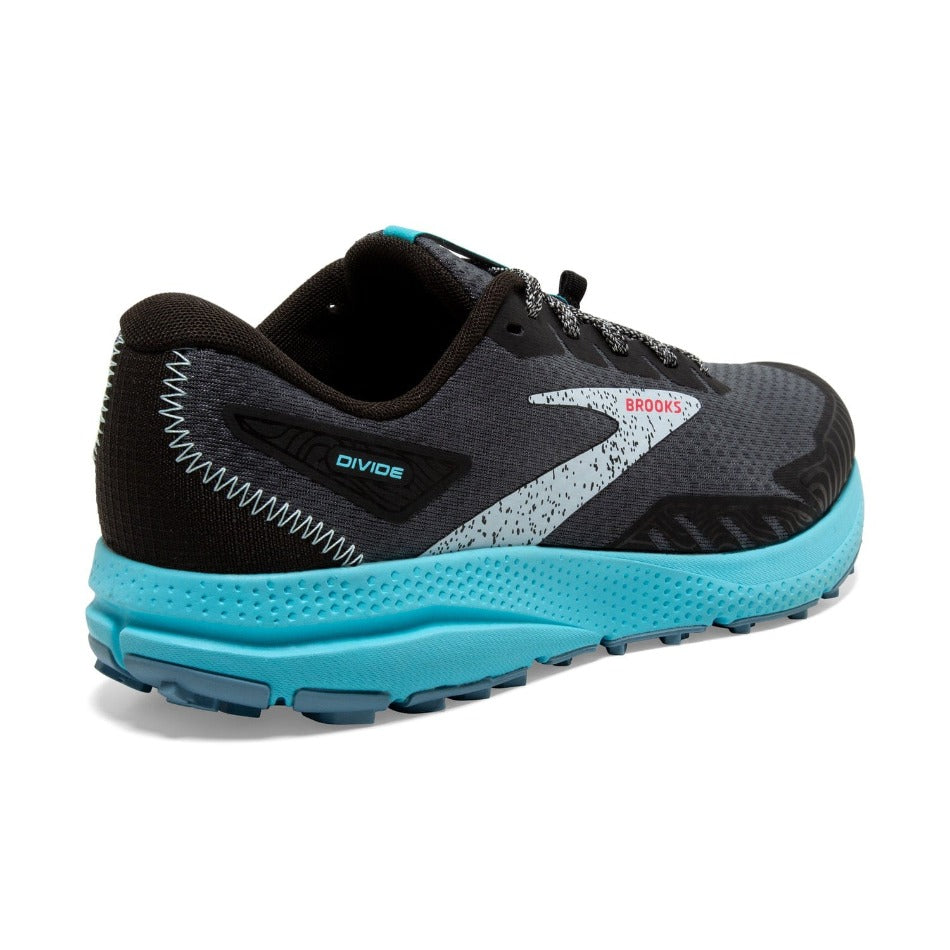 Brooks Footwear Brooks Divide 4 Women's Trail Shoes SS24 Black/Ebony/Bluefish - Up and Running