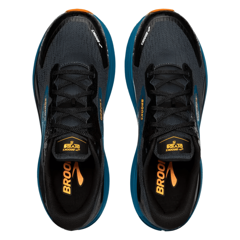 Brooks Shoes Brooks Divide 5 Men's Running Shoes AW24 Ebony/Mosaic Blue/Orange - Up and Running