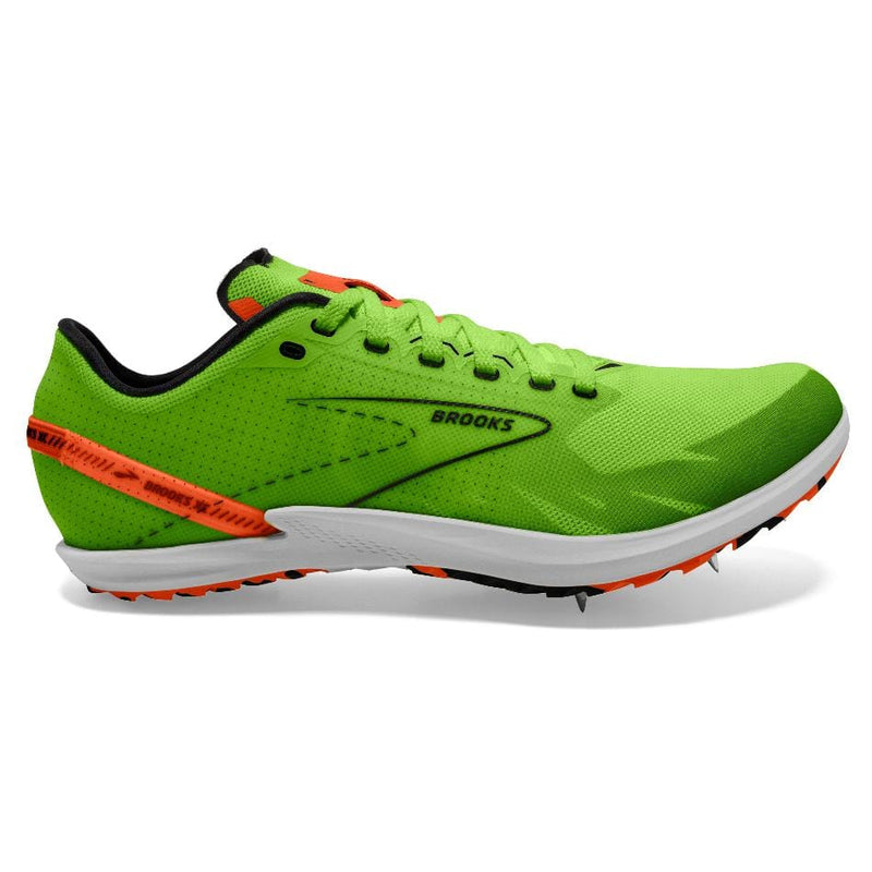 Brooks Shoes Brooks Draft XC Men's Running Shoes Green Gecko/Red Orange/White AW24 - Up and Running