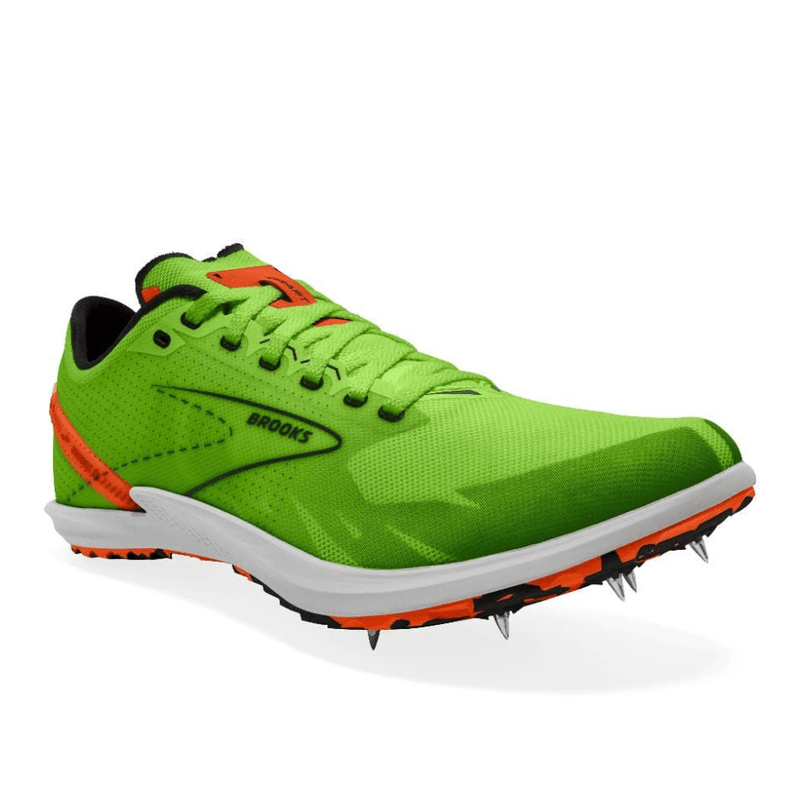 Brooks Shoes Brooks Draft XC Women's Running Shoes Green Gecko/Red Orange/White AW24 - Up and Running