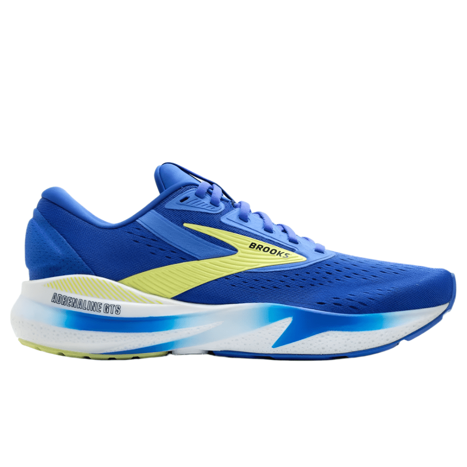 Brooks Shoes Brooks Men's Adrenaline 24 Running Shoes in Cobalt/Neo Yellow/Peacoat SS25 - Up and Running