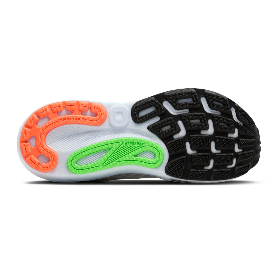 Brooks Shoes Brooks Men's Adrenaline GTS 24 Running Shoes in White/Gecko/Atomizer AW25 - Up and Running