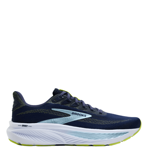 Brooks Shoes Brooks Men's Ghost 17 Running Shoes in Peacoat/Lime/Blue AW25 - Up and Running