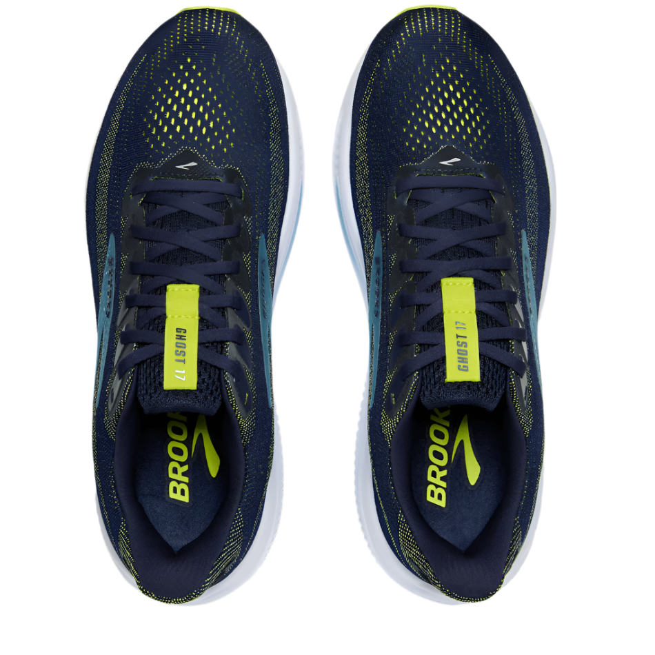 Brooks Shoes Brooks Men's Ghost 17 Running Shoes in Peacoat/Lime/Blue AW25 - Up and Running