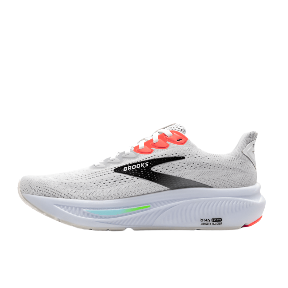 Brooks Shoes Brooks Men's Ghost 17 Running Shoes in White/Pink Clay/Gecko AW25 - Up and Running