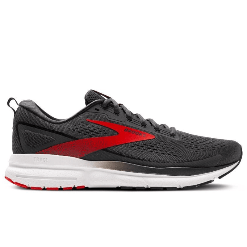 Brooks Shoes Brooks Trace 3 Men's Running Shoes AW24 Ebony/Fiery Red/White - Up and Running