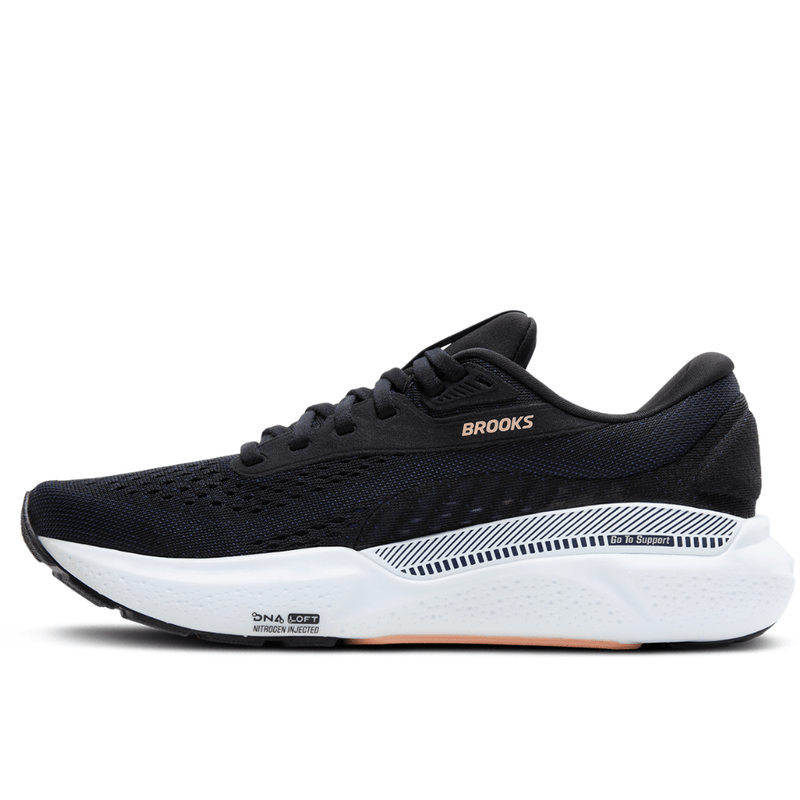 Brooks Shoes Brooks Women's Adrenaline 24 Running Shoes in Black/Peach/Peacoat SS25 - Up and Running