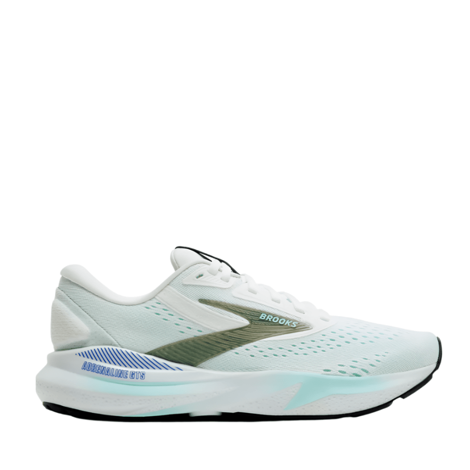 Brooks Shoes Brooks Women's Adrenaline GTS 24 Running Shoes in White/Limpet Shell/Amparo SS25 - Up and Running