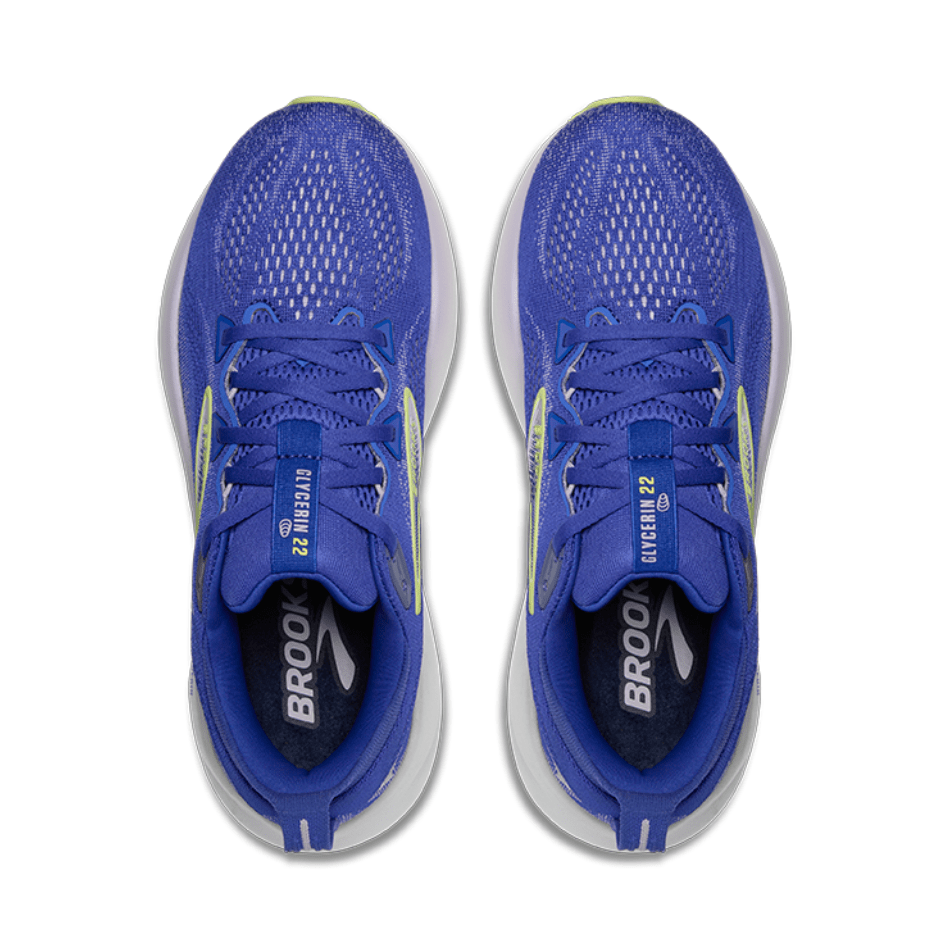 Brooks Shoes Brooks Women's Glycerin GTS 22 Running Shoes in Amparo Blue/Hyper Iris/Yellow SS25 - Up and Running