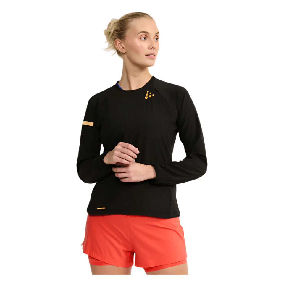 Craft Clothing Craft Women's Hypervent Long Sleeve Wind Top 2 in Black SS25 - Up and Running