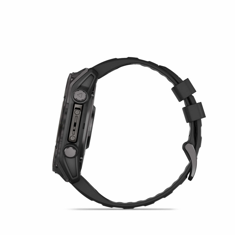 Garmin Electronics Garmin Fenix 8, 51mm, AMOLED, Sapphire, Carbon Grey Titanium and Black with Black and Pebble Grey Band - Up and Running