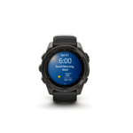 Garmin Electronics Garmin Fenix 8, 51mm, AMOLED, Sapphire, Carbon Grey Titanium and Black with Black and Pebble Grey Band - Up and Running