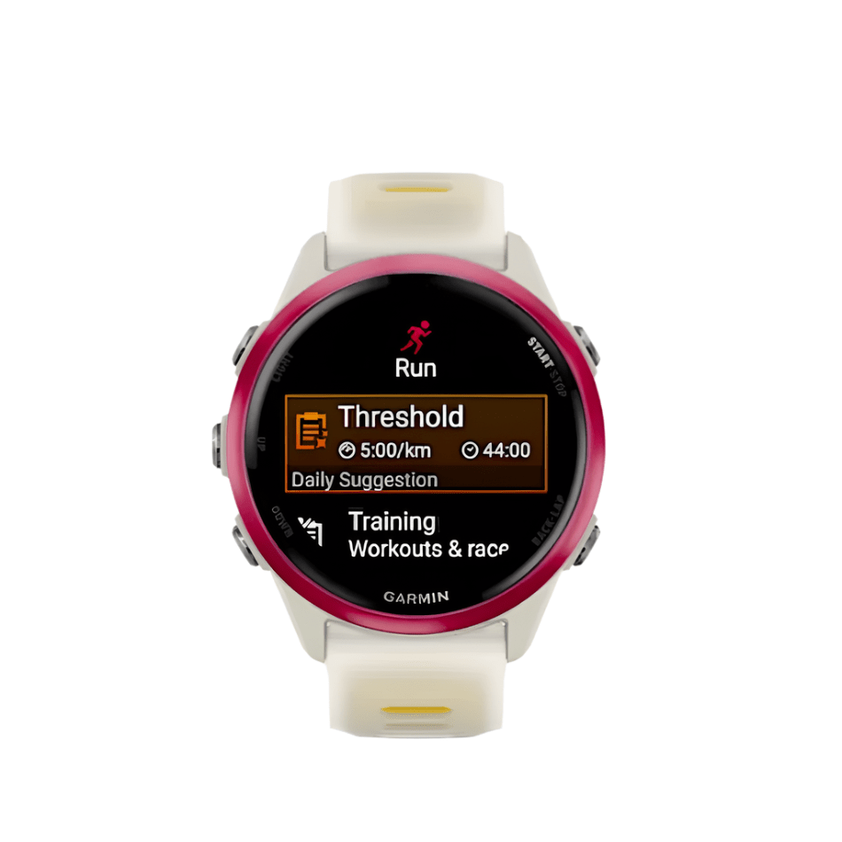 Garmin Electronics Garmin Unisex Forerunner 570 42mm GPS Running Watch in Bone/Raspberry/Mango - Up and Running
