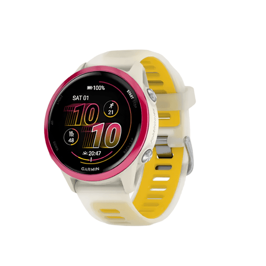 Garmin Electronics Garmin Unisex Forerunner 570 42mm GPS Running Watch in Bone/Raspberry/Mango - Up and Running