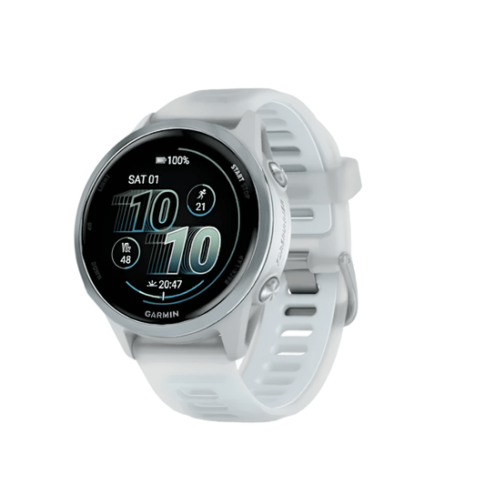 Garmin Electronics Garmin Unisex Forerunner 570 42mm GPS Running Watch Whitestone/Cloud Blue - Up and Running