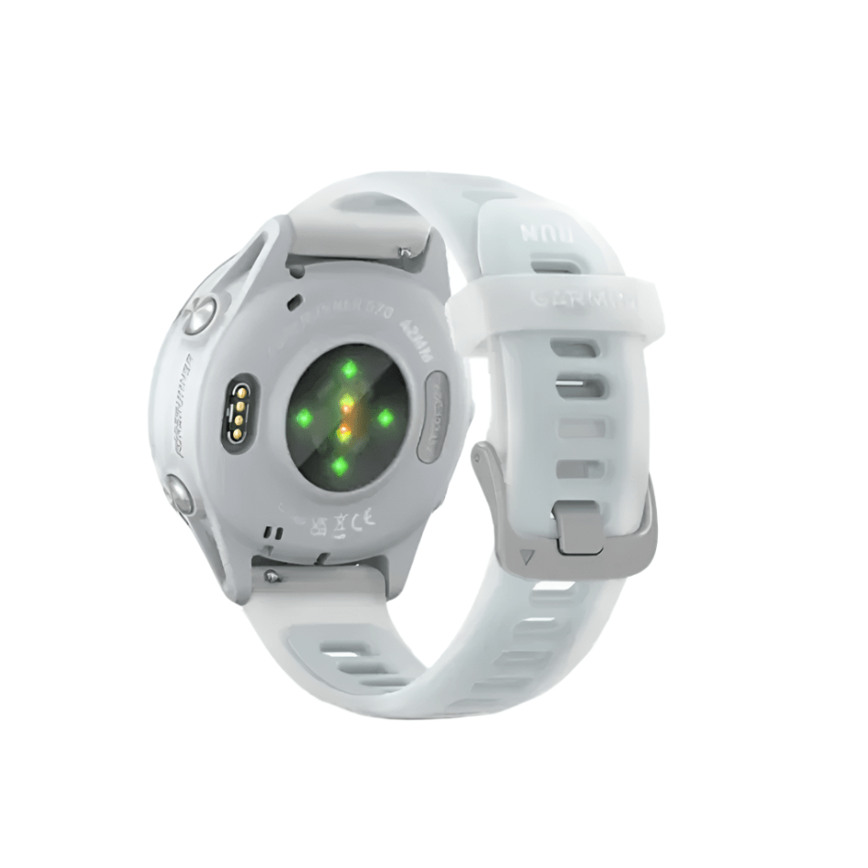 Garmin Electronics Garmin Unisex Forerunner 570 42mm GPS Running Watch Whitestone/Cloud Blue - Up and Running