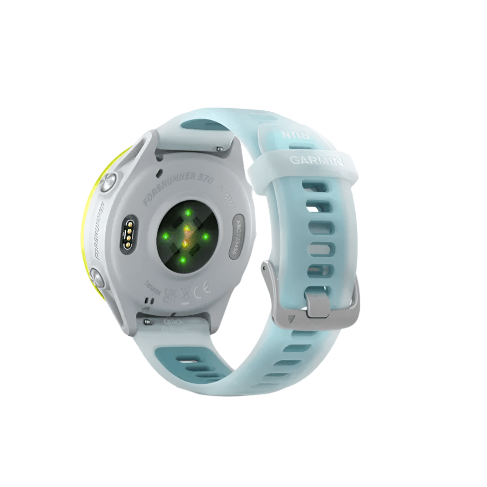 Garmin Electronics Garmin Unisex Forerunner 570 47mm GPS Running Watch in Whitestone/Amp Yellow - Up and Running