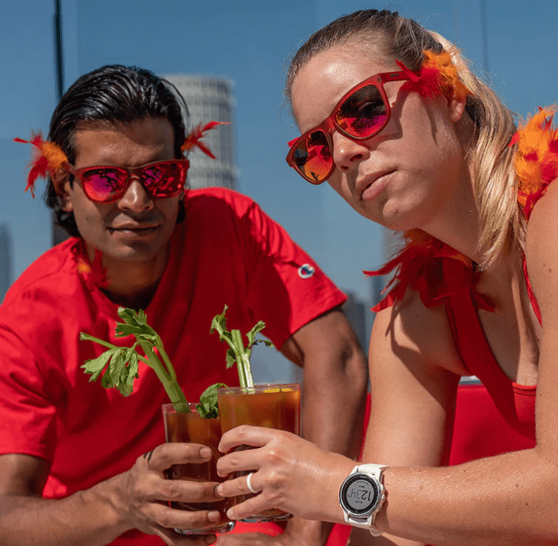Goodr Accessories ONE SIZE Goodr OG Sunglasses - Phoenix at a Bloody Mary Bar - Up and Running