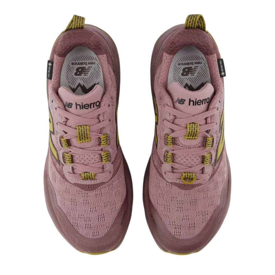 Up & Running New Balance Hierro v9 GTX trail running shoes in pebble pink with waterproof GORE-TEX fabric