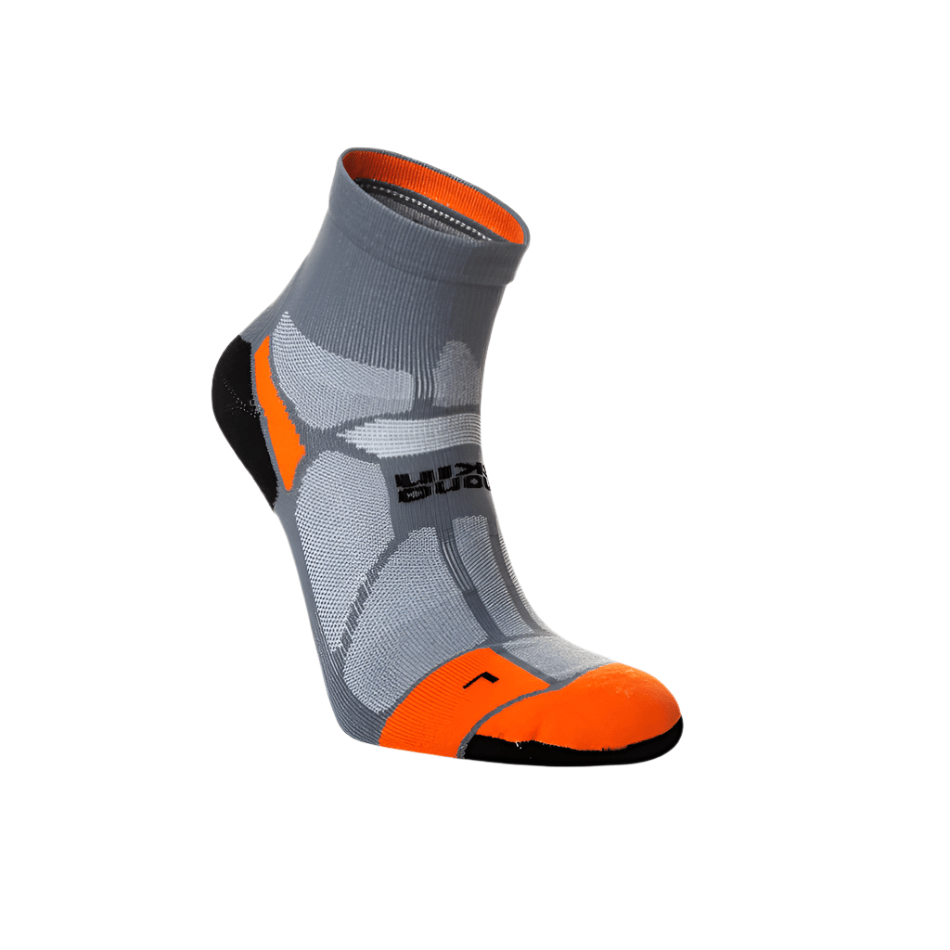 Hilly Accessories Hilly Marathon Fresh Anklet Min Running Socks in Granite/Orange SS25 - Up and Running