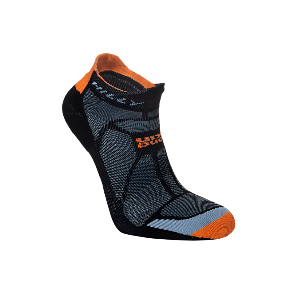Hilly Accessories Hilly Marathon Fresh Socklet Min Running Socks in Black/Orange SS25 - Up and Running