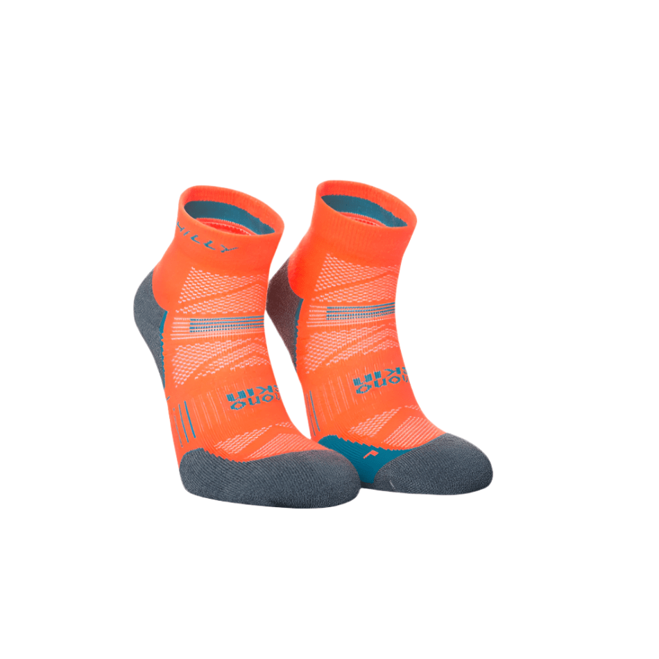 Hilly Accessories Hilly Supreme Anklet Med Running Socks in Neon Candy/Grey Marl SS25 - Up and Running