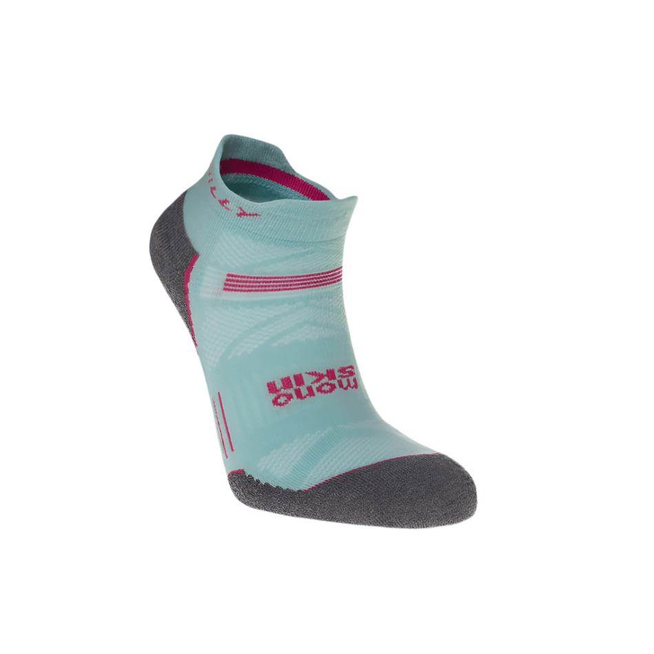 Hilly Accessories Hilly Supreme Socklet Med Running Socks in Aquamarine/Grey Marl SS25 - Up and Running
