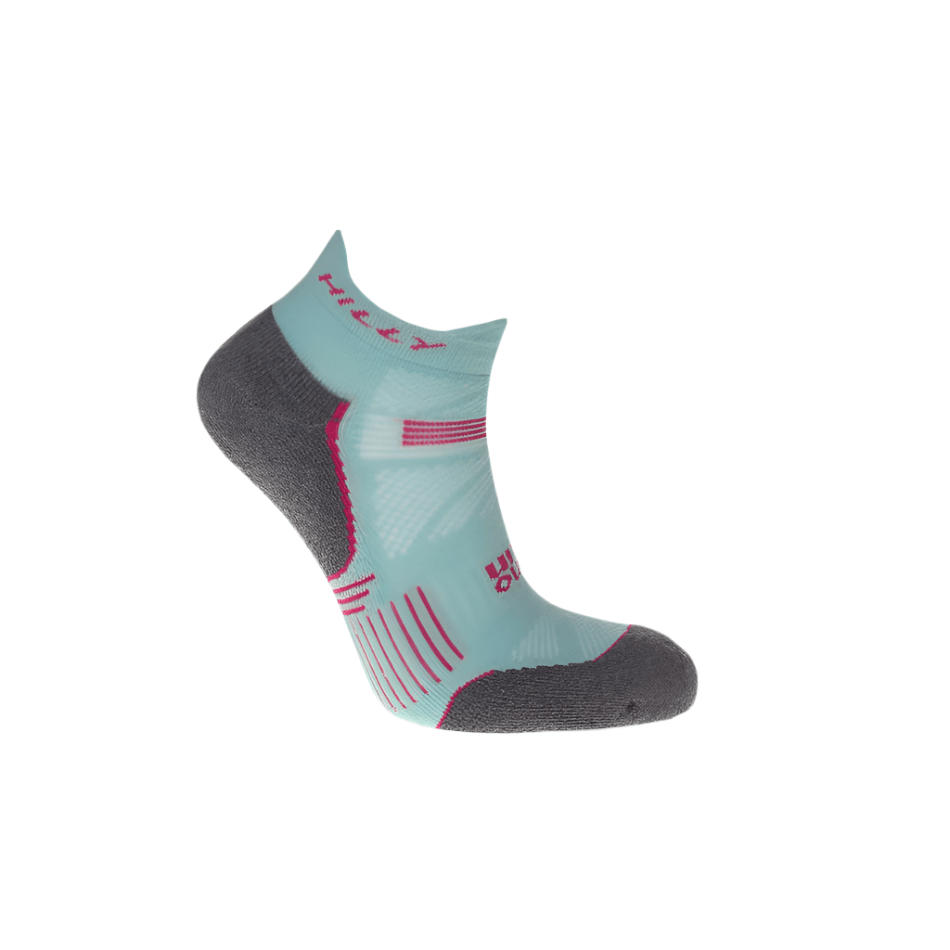 Hilly Accessories Hilly Supreme Socklet Med Running Socks in Aquamarine/Grey Marl SS25 - Up and Running