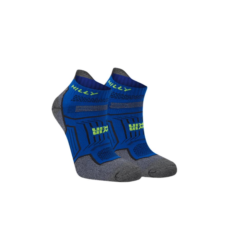 Hilly Accessories Hilly Twin Skin Socklet Med Running Socks in Cobalt/Grey Marl SS25 - Up and Running