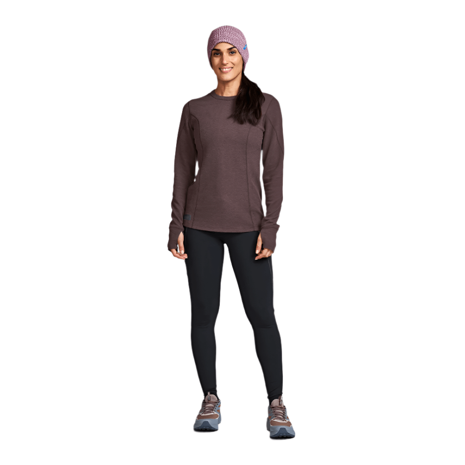 Janji Clothing Janji Women's Waffleloft Long Sleeve in Loam AW24 - Up and Running