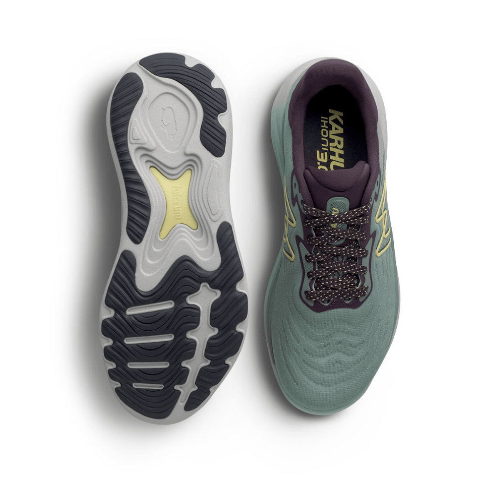 Karhu Shoes Karhu Men's Ikoni 3.0 Running Shoes in Green Milieu/Dusty Yellow SS25 - Up and Running