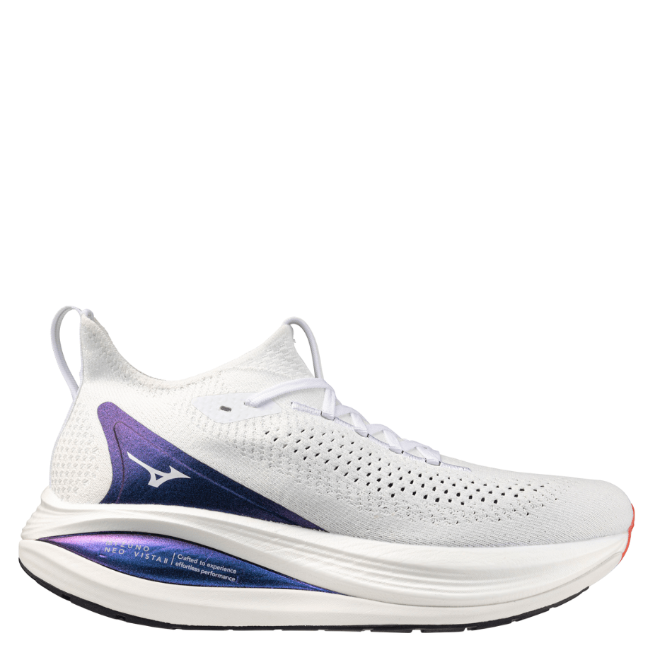 Mizuno Shoes Mizuno Men's Neo Vista 2 Running Shoes in White/White/Iris Bloom AW25 - Up and Running