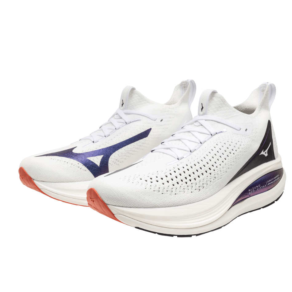 Mizuno Shoes Mizuno Men's Neo Vista 2 Running Shoes in White/White/Iris Bloom AW25 - Up and Running