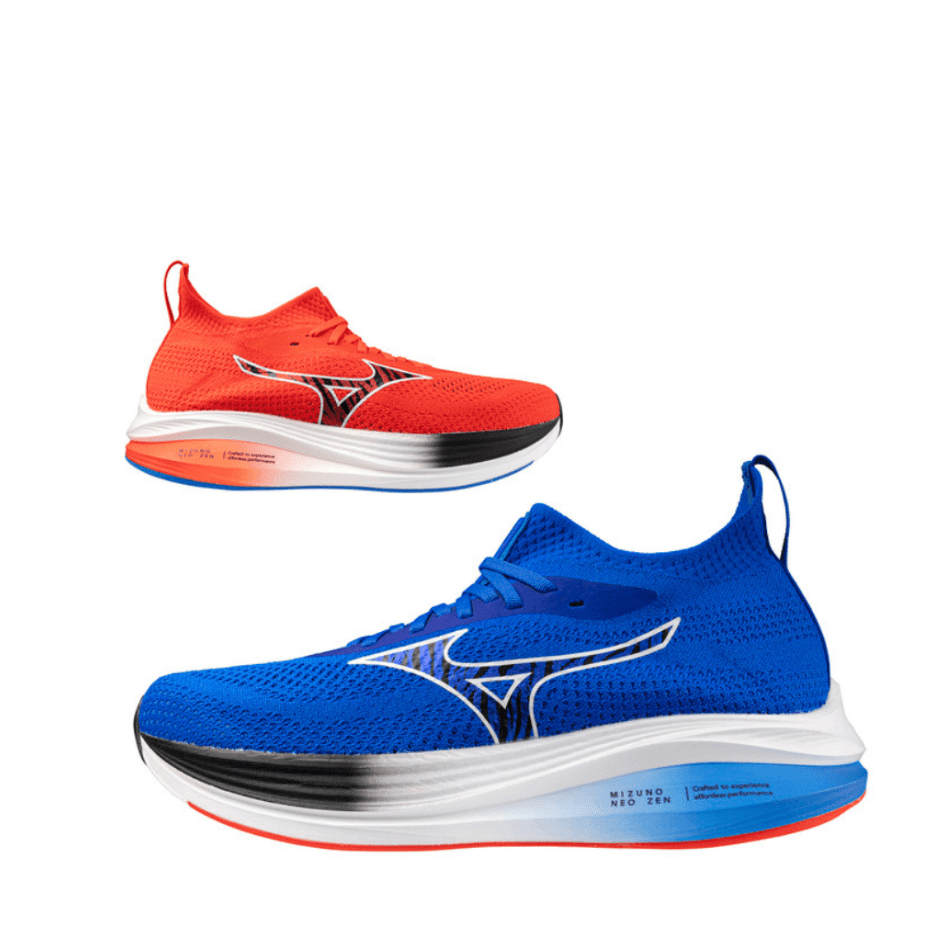 Mizuno Shoes Mizuno Unisex Neo Zen Shoes in Oni Demon Baseball Blue/Black/Mizuno Ignition Red SS25 - Up and Running