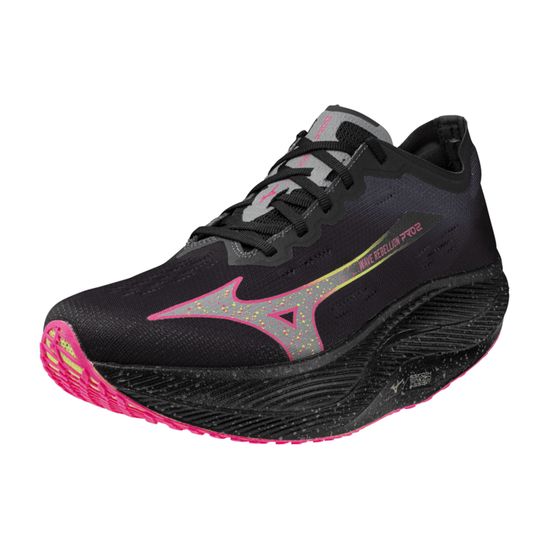 Mizuno Shoes Mizuno Wave Rebellion Pro Women's Running Shoes-Black/Silver/Pink/Tetra-AW24 - Up and Running