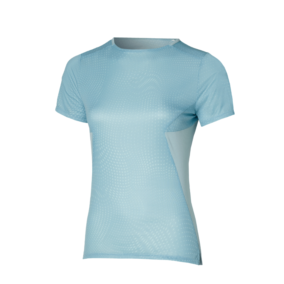 Mizuno Clothing Mizuno Women's DryAeroFlow Graphic Tee in Cloud Blue SS25 - Up and Running